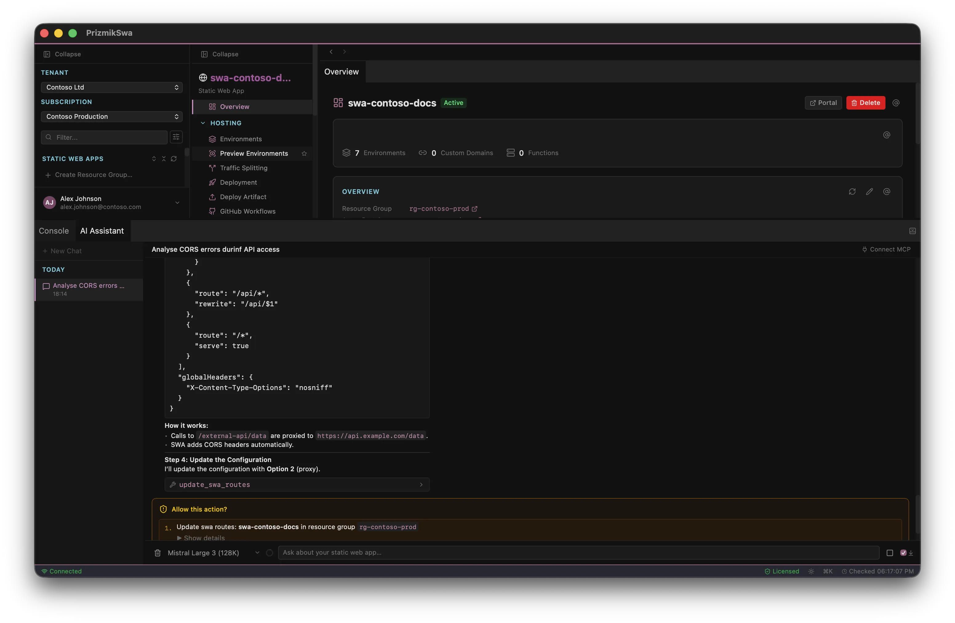 PrizmikSwa — AI assistant panel