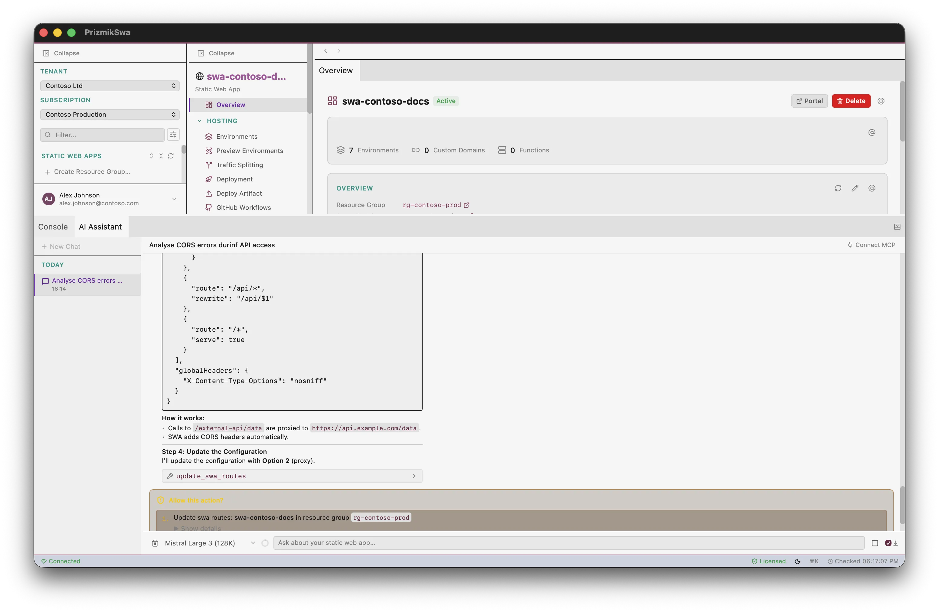 PrizmikSwa — AI assistant panel